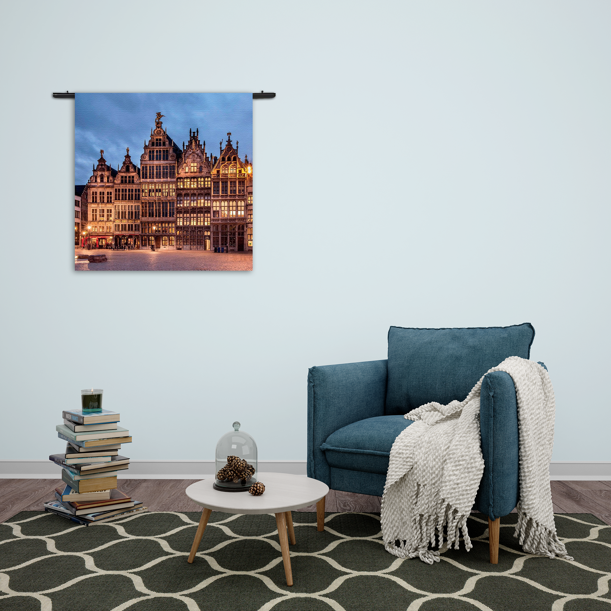 Wandkleed Grote Markt Antwerpen Rechthoek Vierkant Template Vierkant Rond Steden 101 2