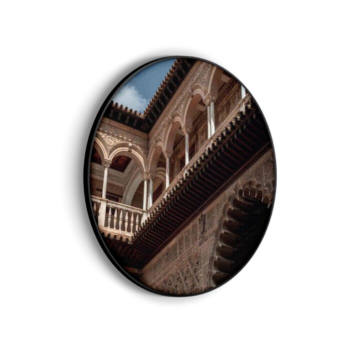 Akoestisch Schilderij Koninklijk Paleis van Sevilla Rond - Muurcirkel Template Vierkant Rond Steden 15 2 scaled 1
