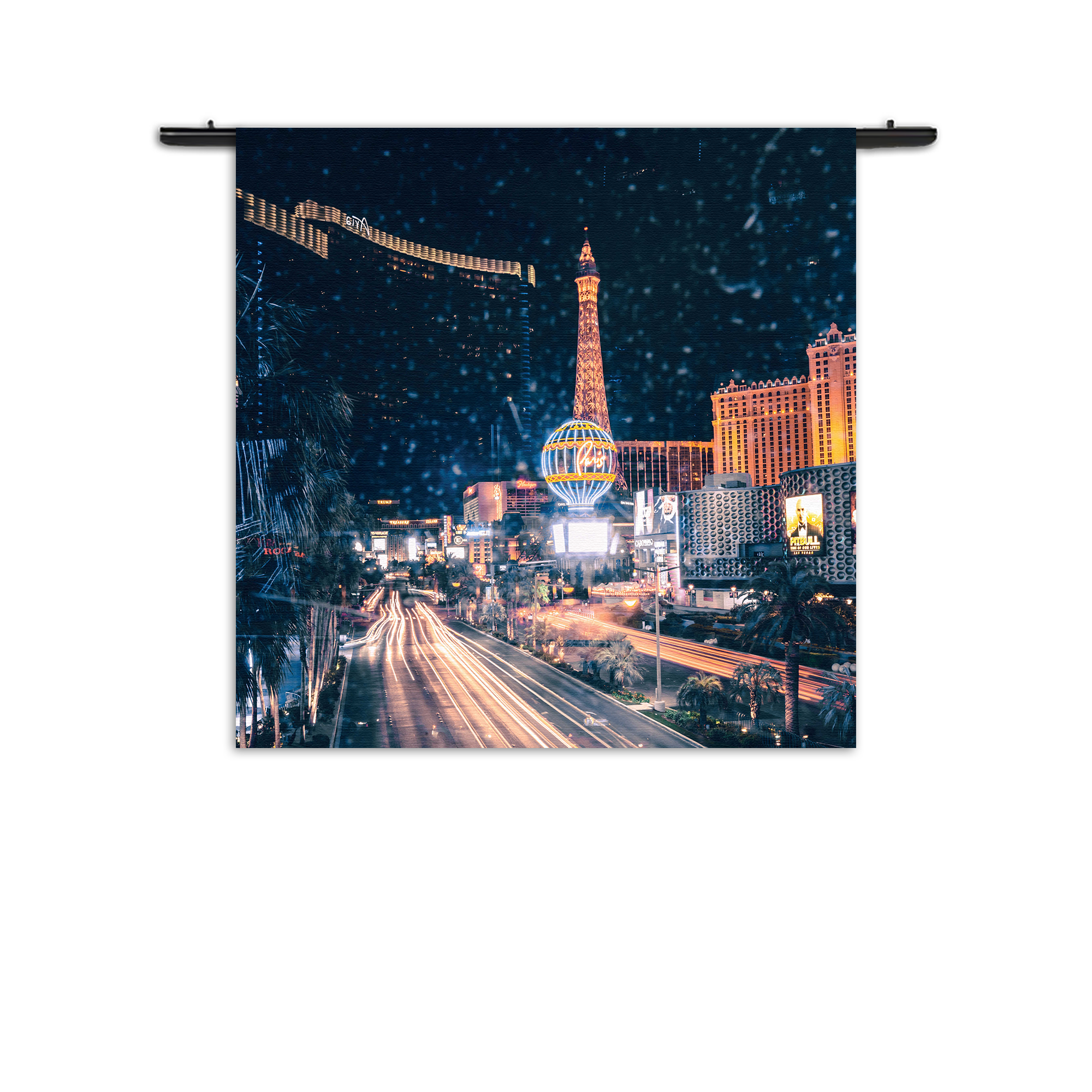 Wandkleed Las Vegas at Night Rechthoek Vierkant