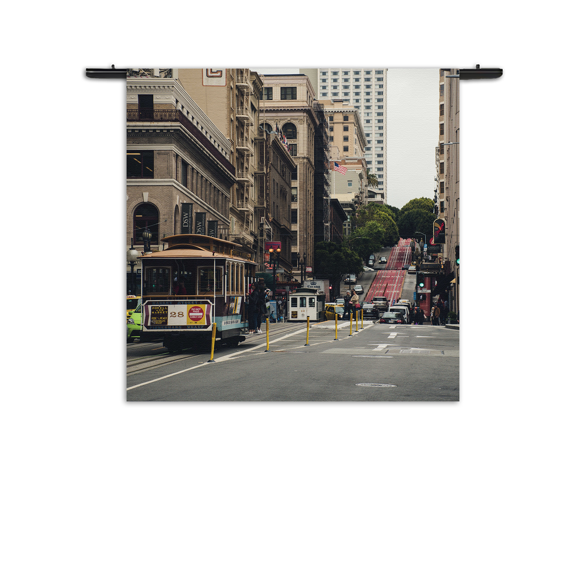 Wandkleed San Francisco City Rechthoek Vierkant