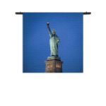Wandkleed Vrijheidsbeeld New York Donker 01 Rechthoek Vierkant