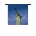 Wandkleed Vrijheidsbeeld New York Donker 02 Rechthoek Vierkant