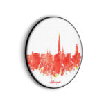 Akoestisch Schilderij Skyline Antwerpen Watecolor Paint Rond - Muurcirkel Template Vierkant Rond Steden 2 4 scaled 1