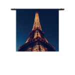 Wandkleed Eiffeltoren Parijs at Night Rechthoek Vierkant