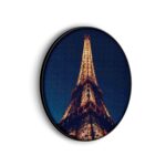 Akoestisch Schilderij Eiffeltoren Parijs at Night Rond - Muurcirkel Template Vierkant Rond Steden 23 2 scaled 1