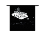 Wandkleed Welcome to Fabulous Las Vegas Zwart Wit Rechthoek Vierkant