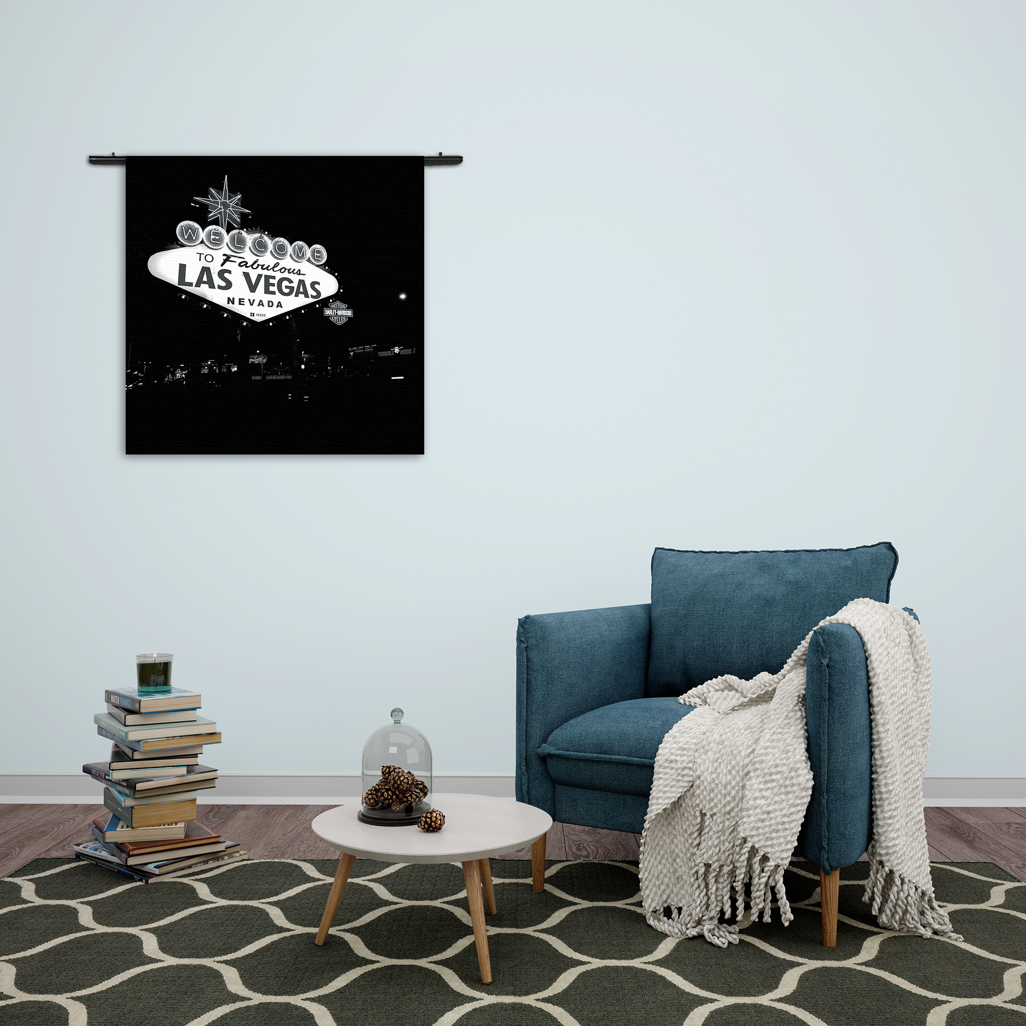 Wandkleed Welcome to Fabulous Las Vegas Zwart Wit Rechthoek Vierkant Template Vierkant Rond Steden 30 2