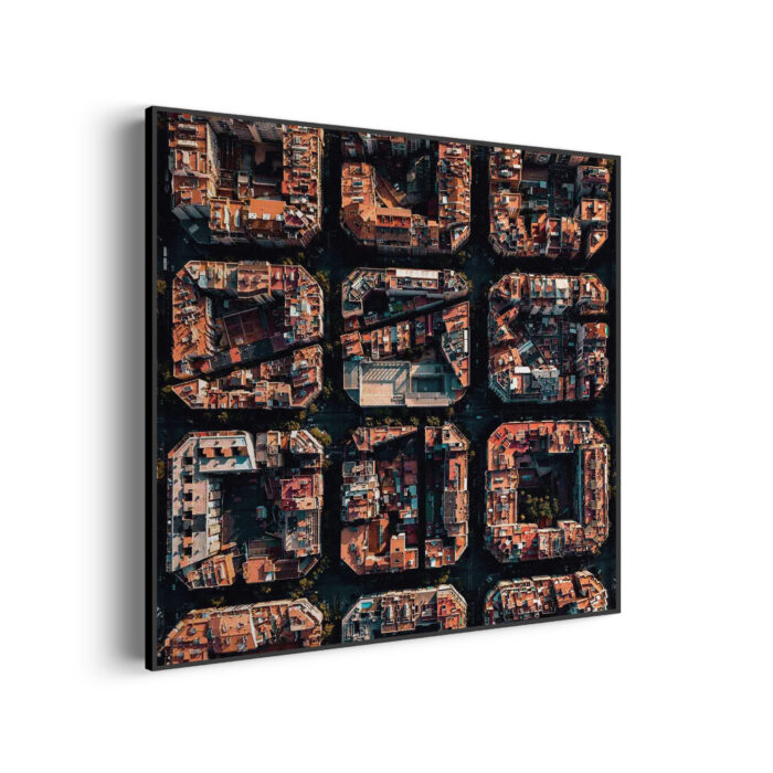 Akoestisch Schilderij Barcelona's Achtkantige Patronen Vierkant Template Vierkant Rond Steden 38 2 1 scaled 1