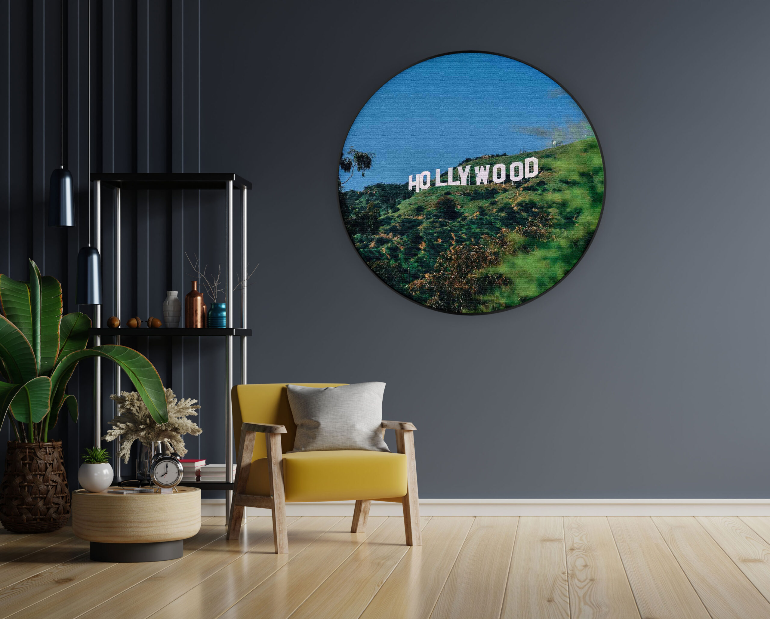 Akoestisch Schilderij Hollywood Letters Rond - Muurcirkel Template Vierkant Rond Steden 40 1 scaled 1