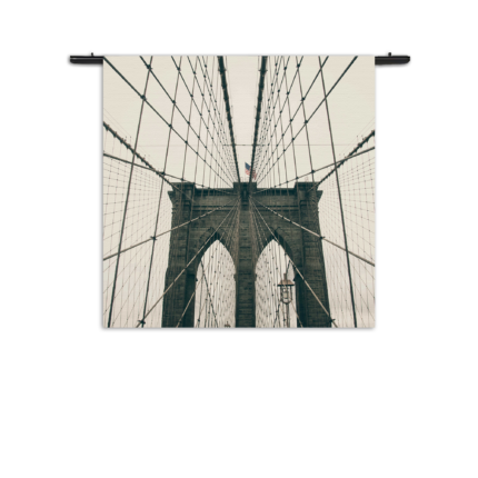 Wandkleed Brooklyn Bridge New York City Rechthoek Vierkant