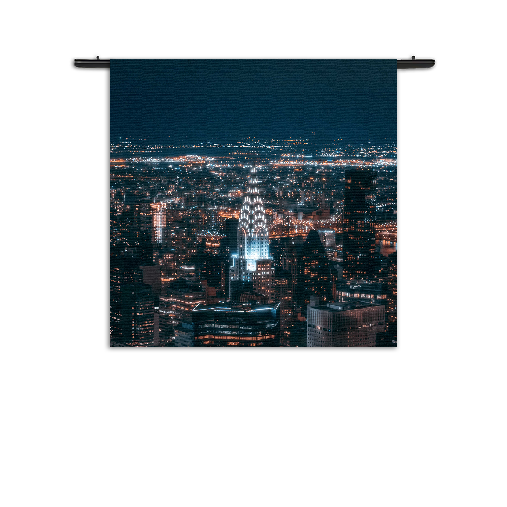Template_Vierkant_Rond_Steden_46-1 Wandkleed Chrysler Building New York at Night Rechthoek Vierkant