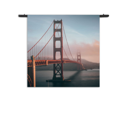 Wandkleed Golden Gate Bridge San Francisco Rechthoek Vierkant