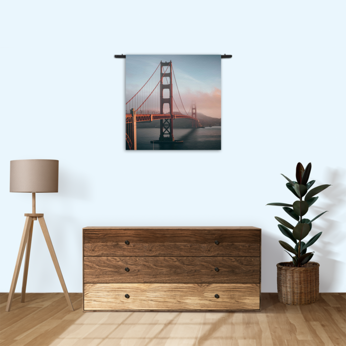 Wandkleed Golden Gate Bridge San Francisco Rechthoek Vierkant Template Vierkant Rond Steden 49 3
