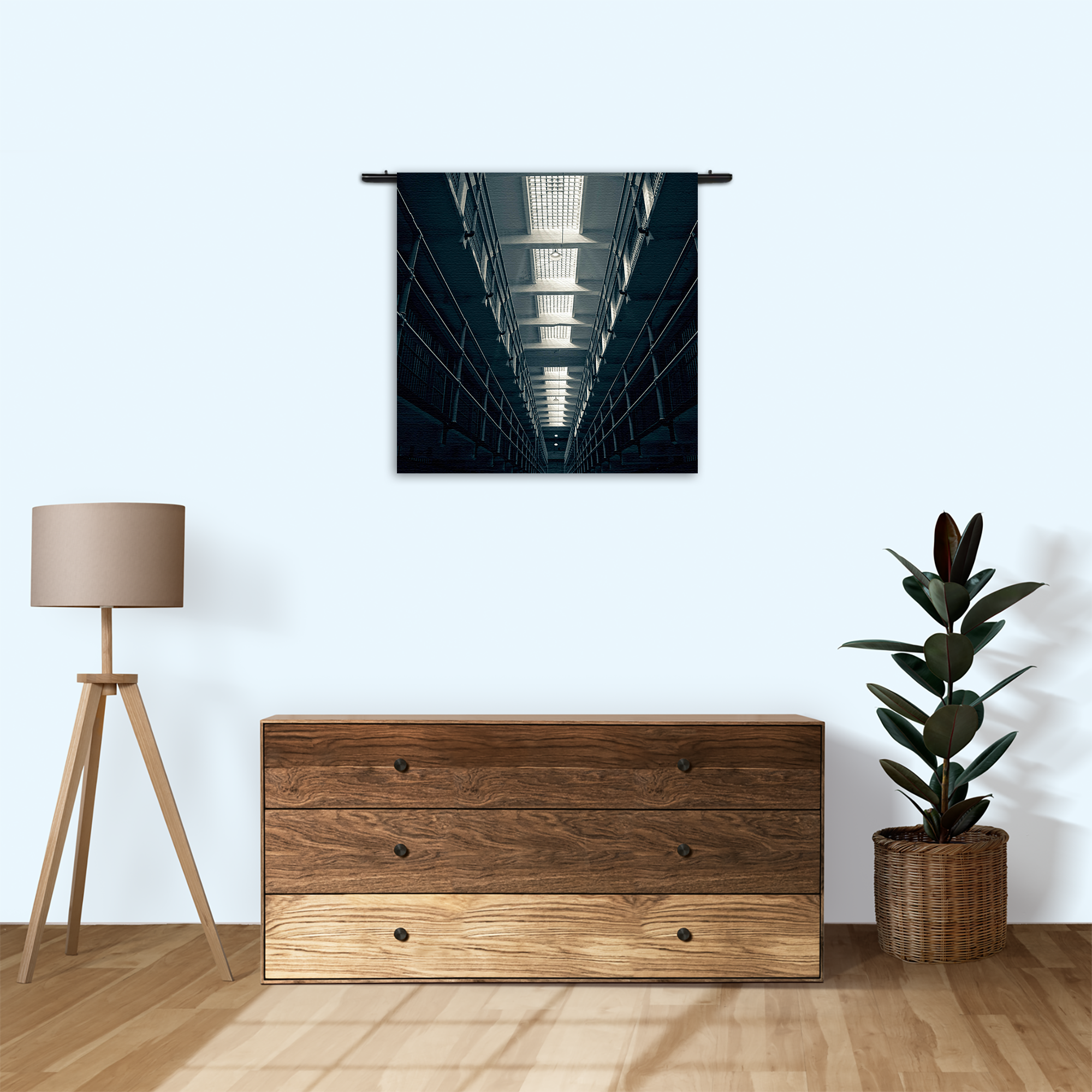 Wandkleed Alcatraz Celblokken Rechthoek Vierkant Template Vierkant Rond Steden 52 3