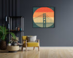 Akoestisch Schilderij San Francisco 1976 Golden Gate Bridge Vierkant Template Vierkant Rond Steden 55 1 scaled 2