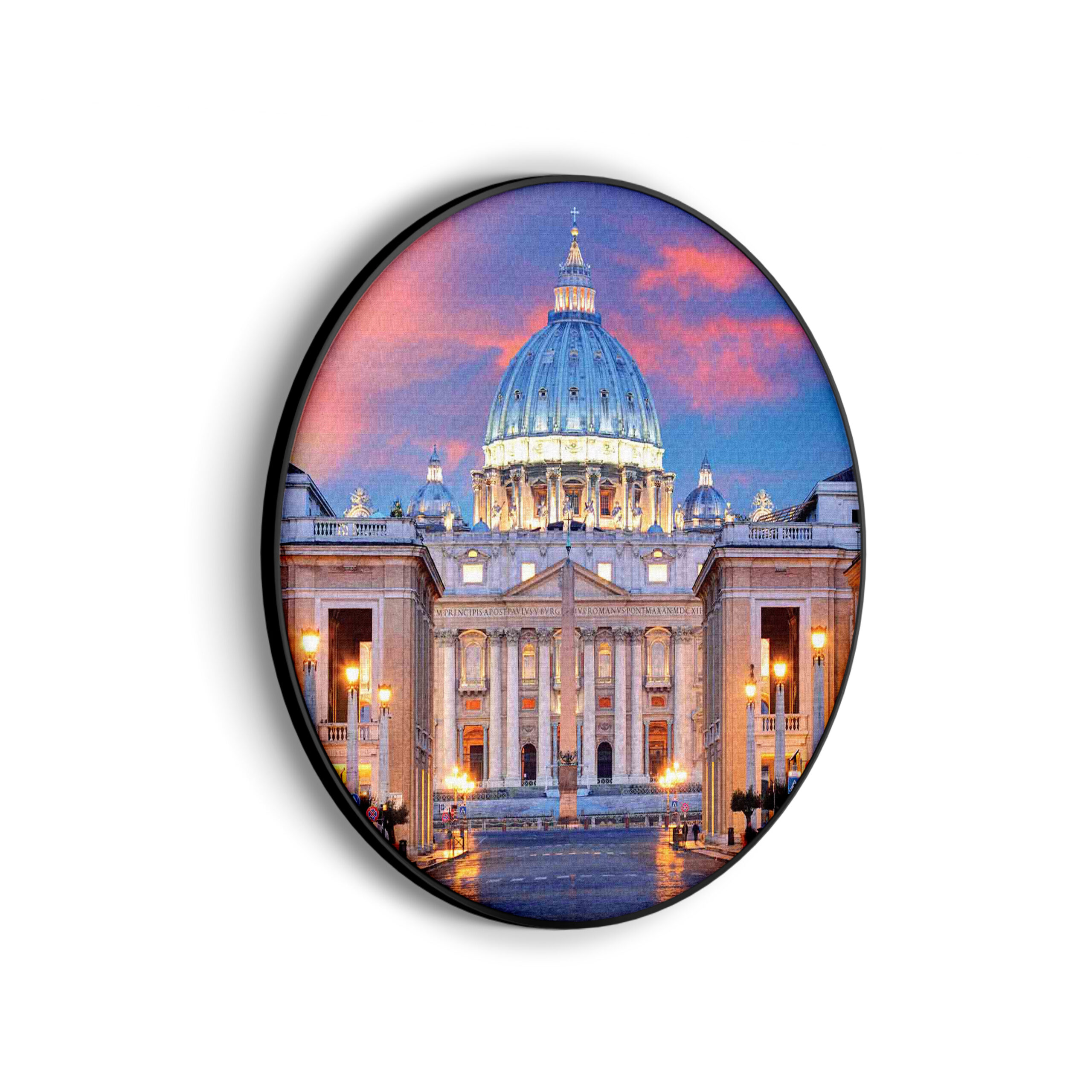 Akoestisch Schilderij Het Vaticaan Rond - Muurcirkel Template Vierkant Rond Steden 56 2 scaled 1