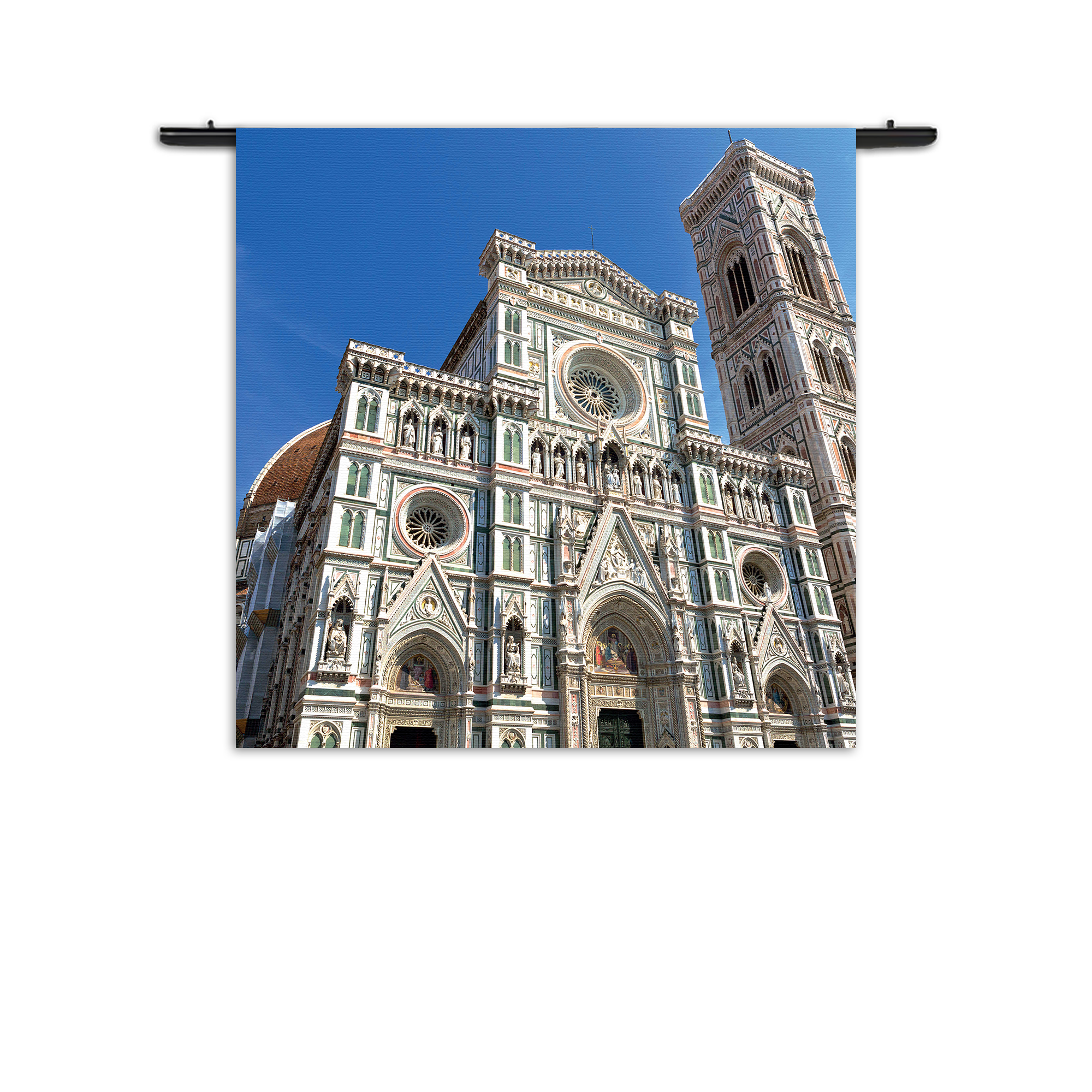Wandkleed De Kathedraal Van Florence Duomo Vooraanzicht Rechthoek Vierkant