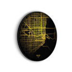 Akoestisch Schilderij Miami Plattegrond Zwart Geel Rond - Muurcirkel Template Vierkant Rond Steden 71 scaled 1