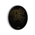 Akoestisch Schilderij Lelystad Plattegrond Zwart Geel Rond - Muurcirkel Template Vierkant Rond Steden 74 1 scaled 1