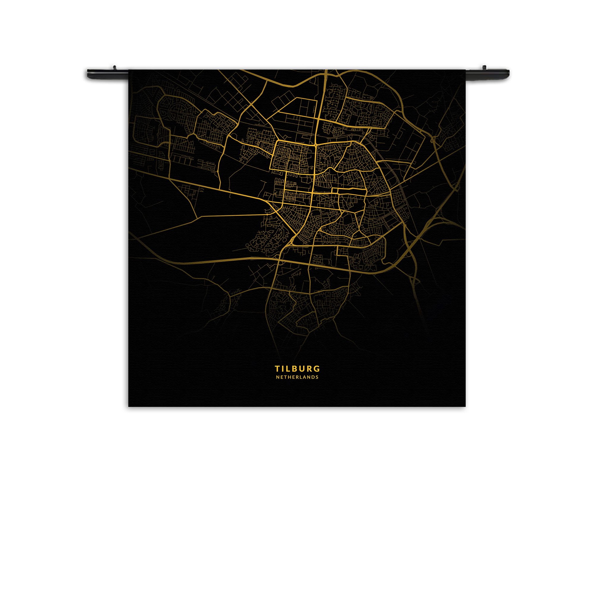 Template_Vierkant_Rond_Steden_76-1 Wandkleed Tilburg Plattegrond Zwart Geel Rechthoek Vierkant