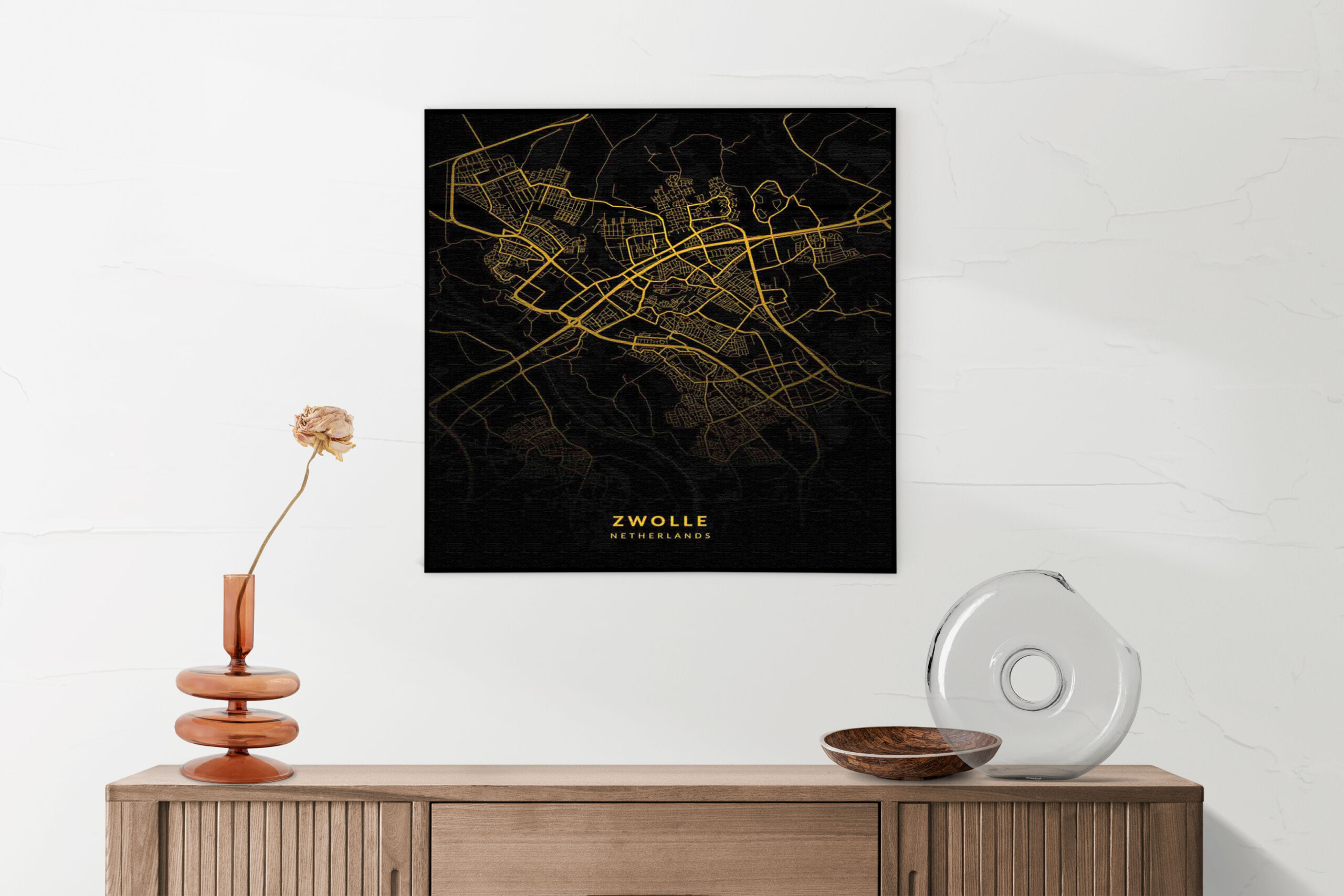 Akoestisch Schilderij Zwolle Plattegrond Zwart Geel Vierkant Template Vierkant Rond Steden 88 1 1 scaled 1