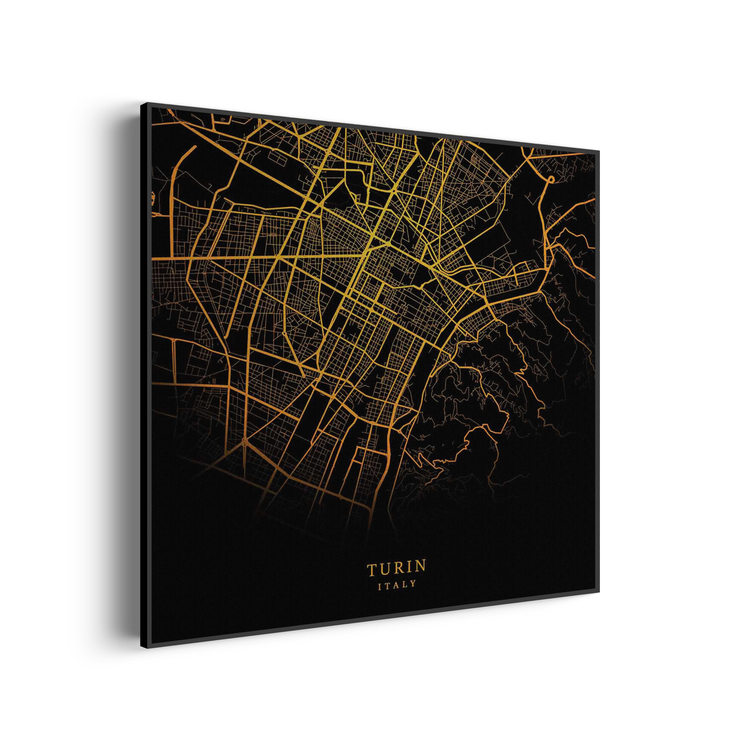 Akoestisch Schilderij Turin Turijn Plattegrond Zwart Geel Vierkant Template Vierkant Rond Steden 91 2 1 scaled 1