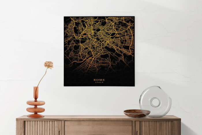 Akoestisch Schilderij Rome Plattegrond Zwart Geel Vierkant Template Vierkant Rond Steden 92 1 1 scaled 1