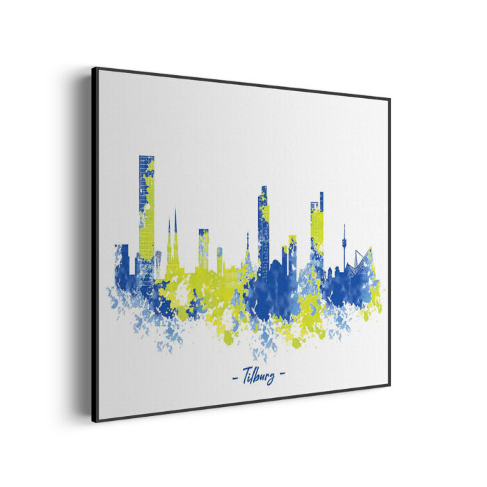 Akoestisch Schilderij Skyline Tilburg Watercolor Paint Vierkant Template Vierkant Rond Steden 97 1 1 scaled 1