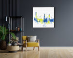 Akoestisch Schilderij Skyline Tilburg Watercolor Paint Vierkant Template Vierkant Rond Steden 97 3 scaled 1