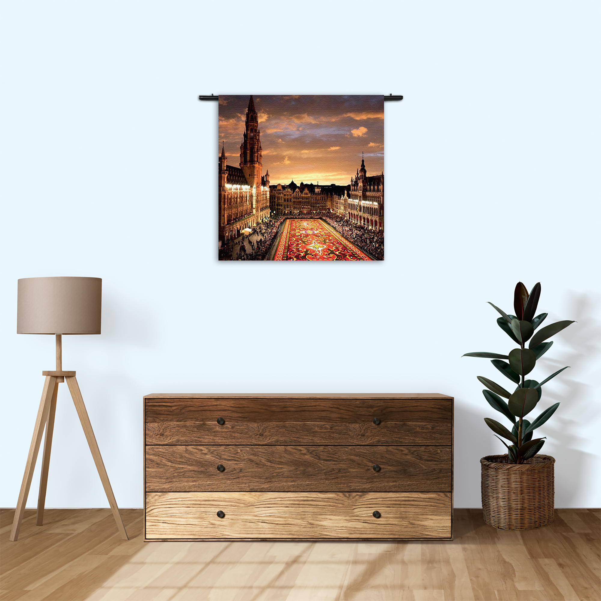 Wandkleed Grote Markt Brussel Rechthoek Vierkant Template Vierkant Rond Steden 99 3