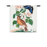 Wandkleed Prent Natuur Vogel en Bloemen 01 Rechthoek Vierkant