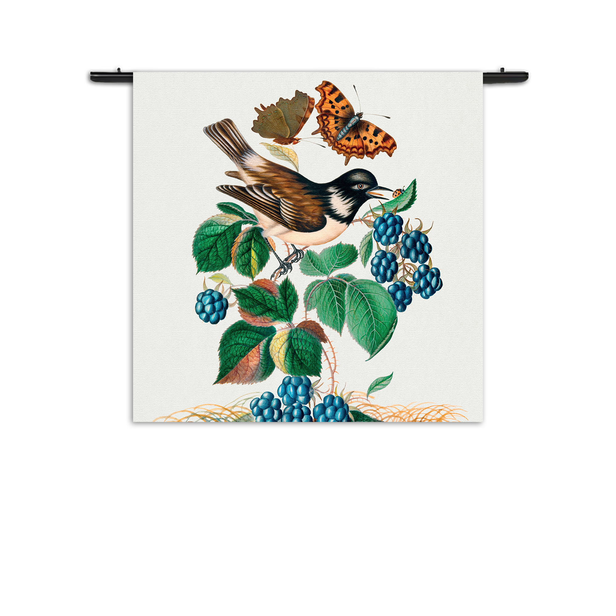 Template_Vierkant_Rond_Vintage_14-1 Wandkleed Prent Natuur Vogel en Bloemen 14 Rechthoek Vierkant