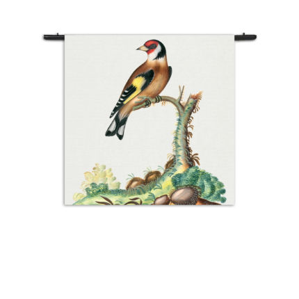 Wandkleed Prent Natuur Vogel en Bloemen 15 Rechthoek Vierkant