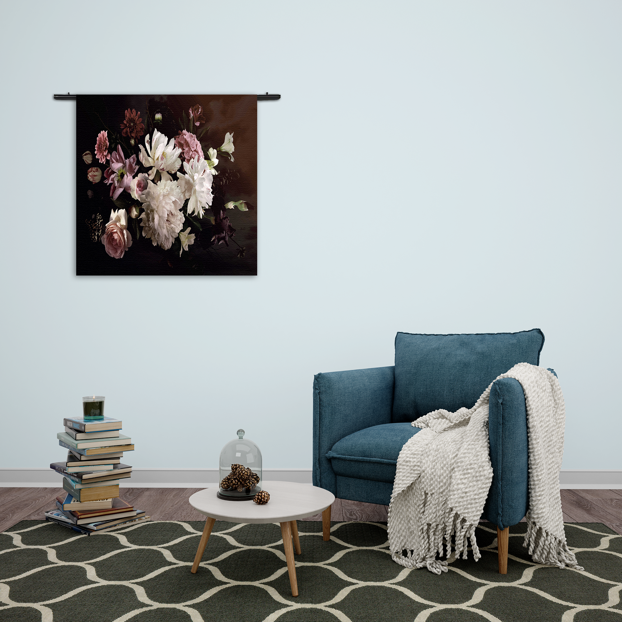 Template_Vierkant_Rond_Vintage_23-2 Wandkleed Modern Stil Leven Bloemen 02 Rechthoek Vierkant Template Vierkant Rond Vintage 23 2