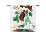 Wandkleed Prent Natuur Vogel en Bloemen 03 Rechthoek Vierkant