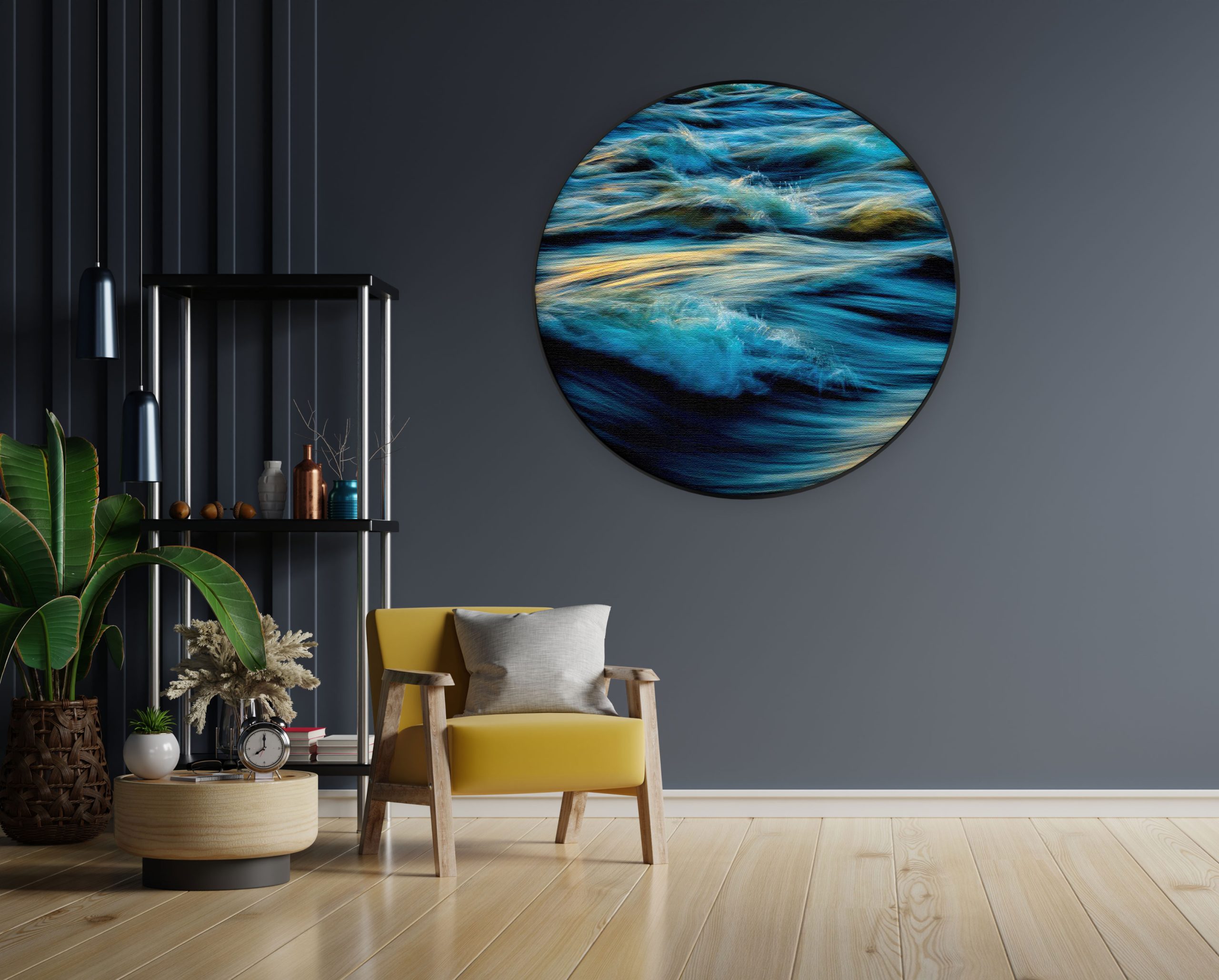 Akoestisch Schilderij Oceaan - Golven - Zee Rond - Muurcirkel Template Vierkant Rond abstract 02 1 1 scaled 1