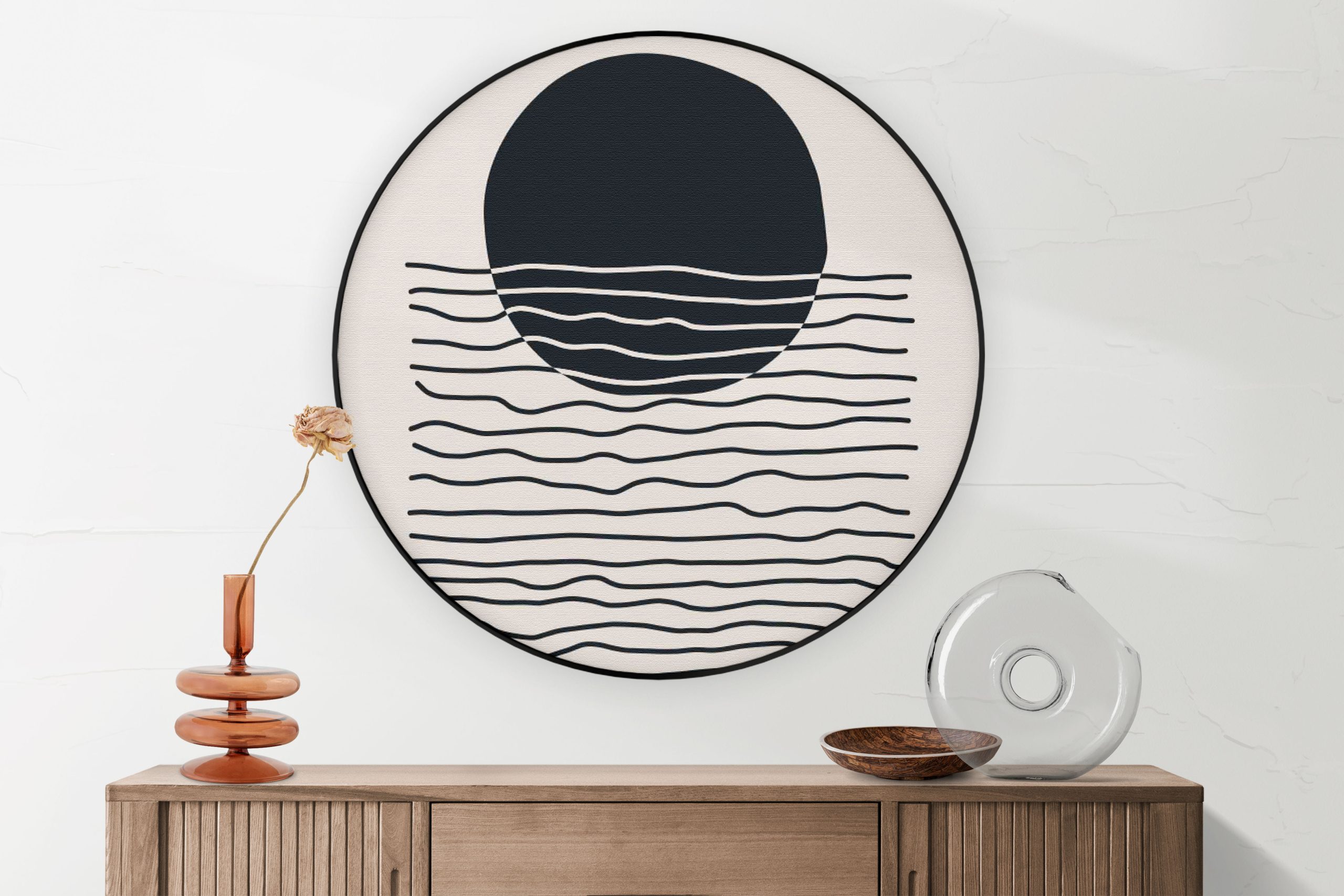 Akoestisch Schilderij Scandinavisch Basis Zwart Rond - Muurcirkel Template Vierkant Rond abstract 11 1 2 scaled 1