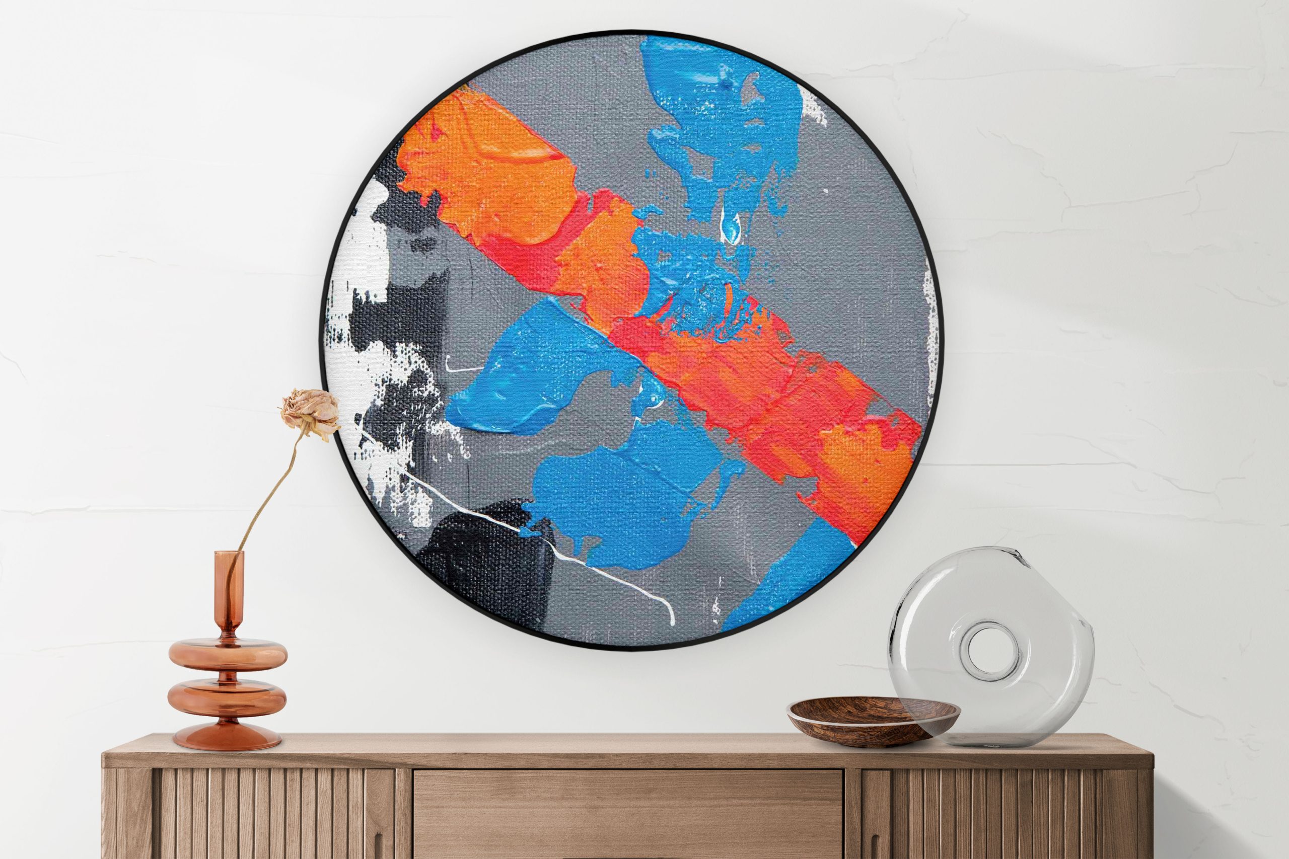 Akoestisch Schilderij Painted Canvas Rond - Muurcirkel Template Vierkant Rond abstract 118 1 2 scaled 1