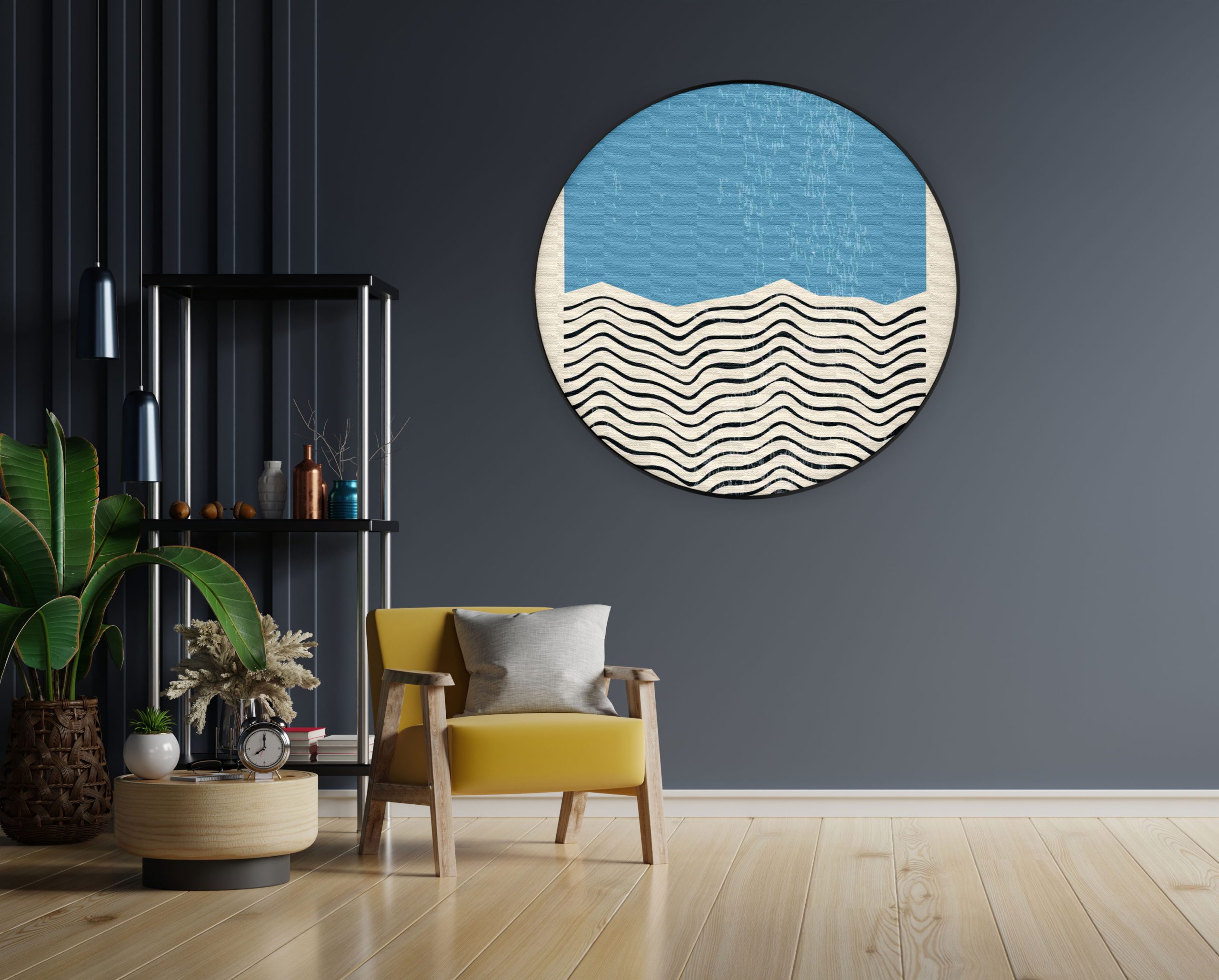 Akoestisch Schilderij Scandinavisch Basis Blauw Rond - Muurcirkel Template Vierkant Rond abstract 13 1 1 scaled 1