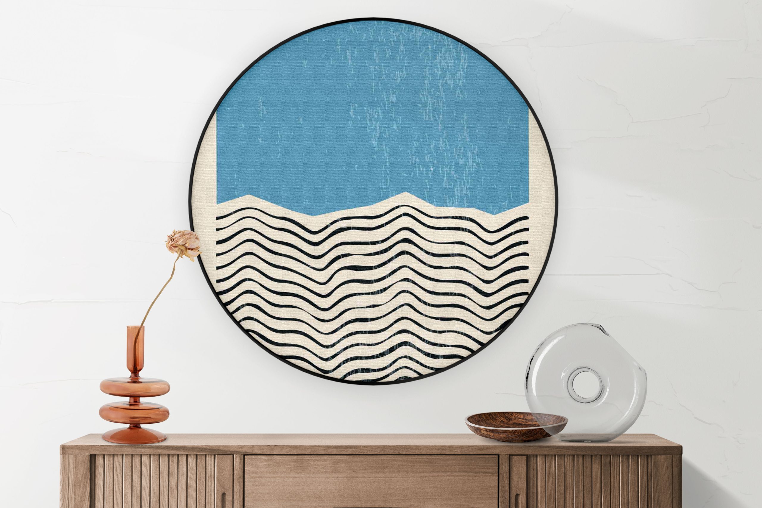Akoestisch Schilderij Scandinavisch Basis Blauw Rond - Muurcirkel Template Vierkant Rond abstract 13 1 2 scaled 1