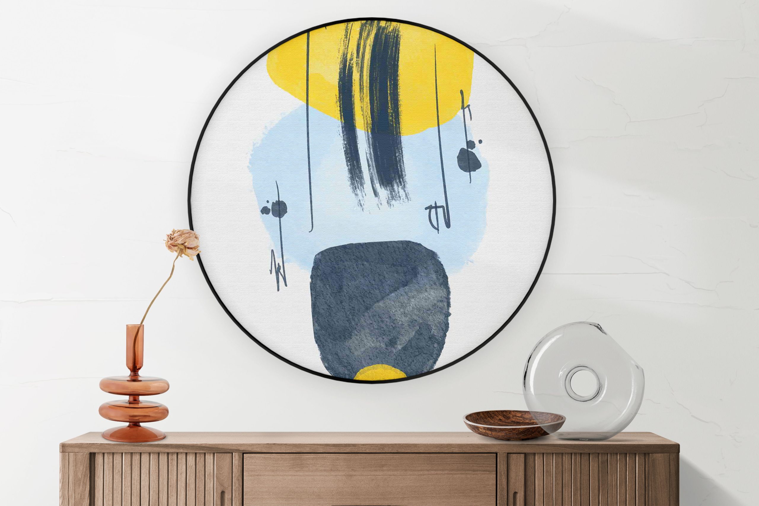 Akoestisch Schilderij Scandinavisch patroon Rond - Muurcirkel Template Vierkant Rond abstract 22 1 2 scaled 1