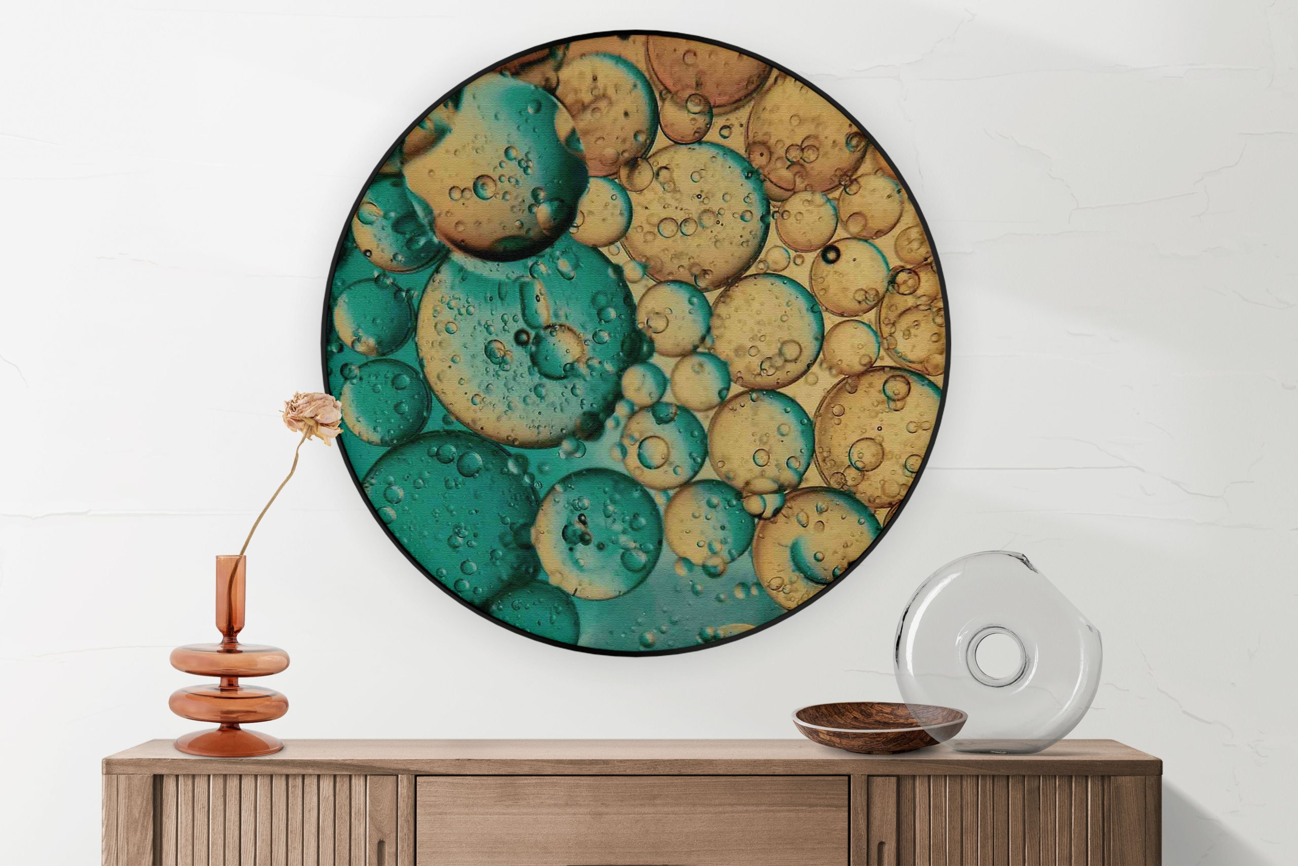 Akoestisch Schilderij Cube Pattern Rond - Muurcirkel Template Vierkant Rond abstract 30 1 2 scaled 1