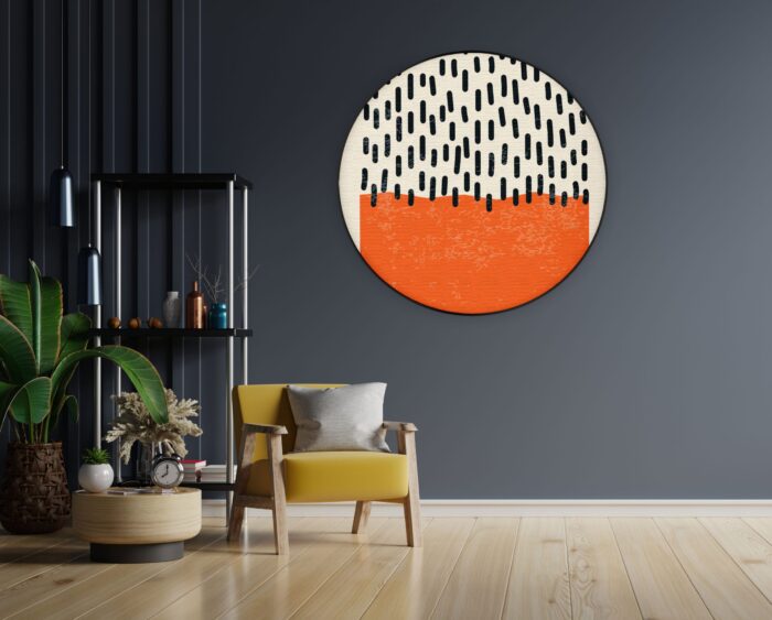 Akoestisch Schilderij Scandinavisch Oranje Rond - Muurcirkel Template Vierkant Rond abstract 60 1 1 scaled 1