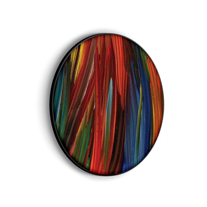 Akoestisch Schilderij Geschilderde Strepen Kleurrijk Rond - Muurcirkel Template Vierkant Rond abstract 75 scaled 1