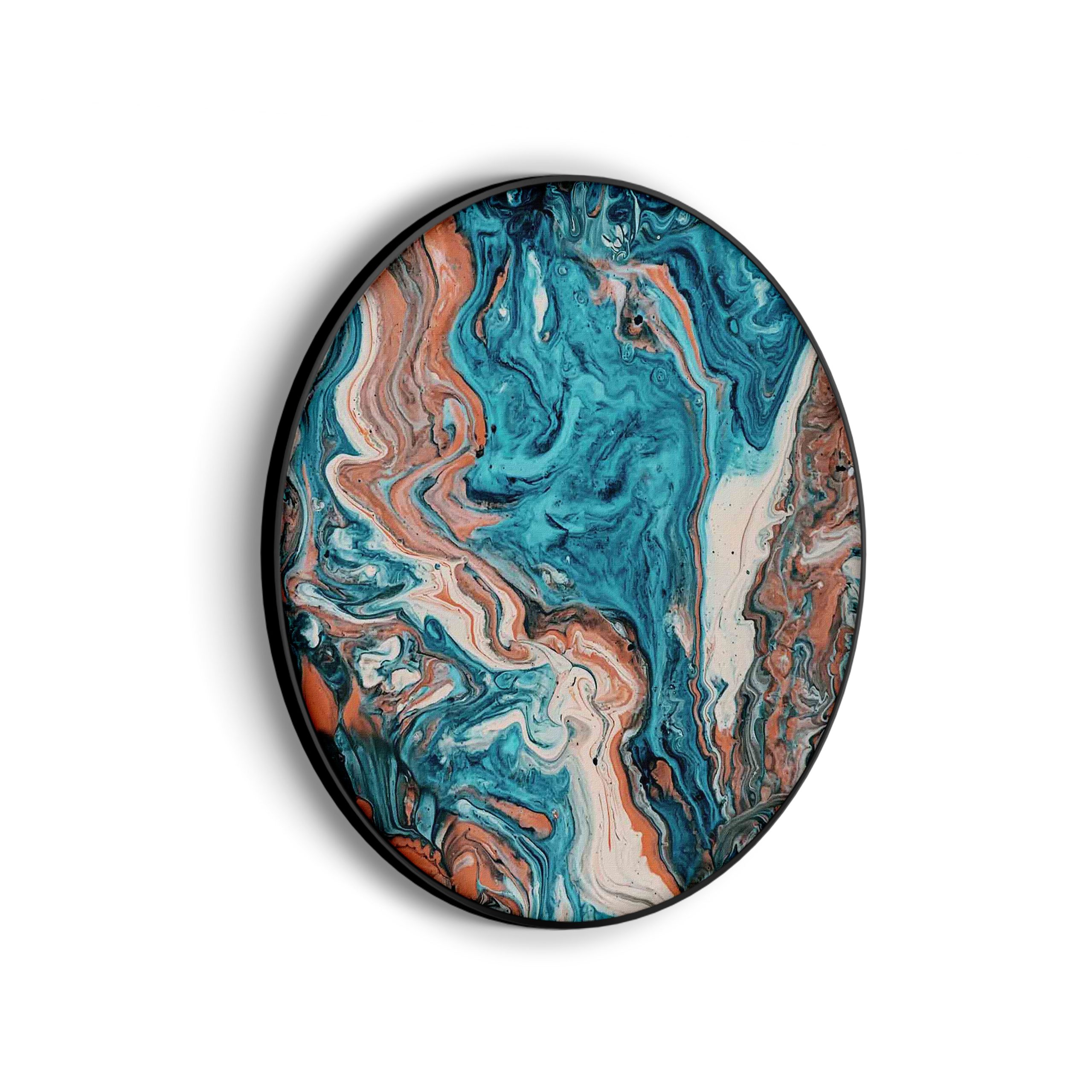 Akoestisch Schilderij Painted Colored Rond - Muurcirkel Template Vierkant Rond abstract 85 scaled 1