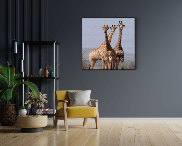 Akoestisch Schilderij Drie Giraffen Vierkant Template Vierkant Rond dieren 14 4 scaled 1