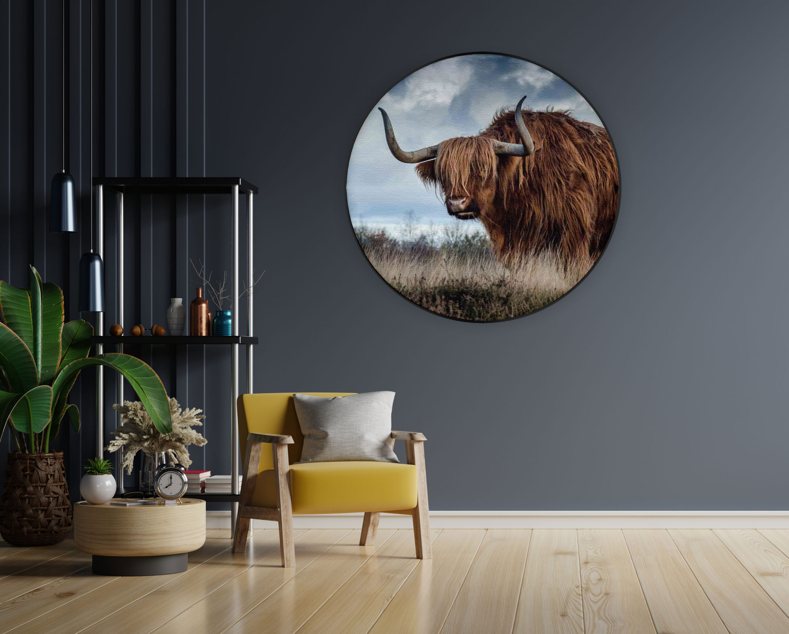 Akoestisch Schilderij Bizon Rond - Muurcirkel Template Vierkant Rond dieren 18 1 scaled 1