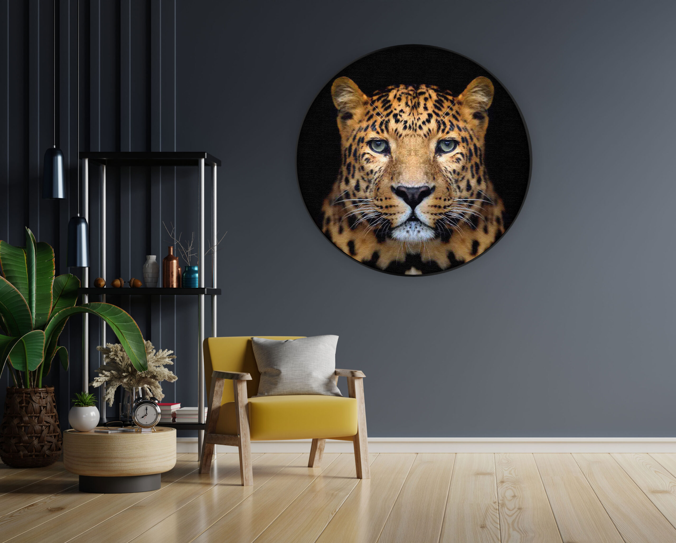 Akoestisch Schilderij De Jaguar Rond - Muurcirkel Template Vierkant Rond dieren 29 1 scaled 1
