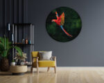 Akoestisch Schilderij Vliegende Ara Vogel Rond - Muurcirkel Template Vierkant Rond dieren 40 1 scaled 1