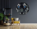 Akoestisch Schilderij Lion With Blue Eyes Rond - Muurcirkel Template Vierkant Rond dieren 42 1 scaled 1